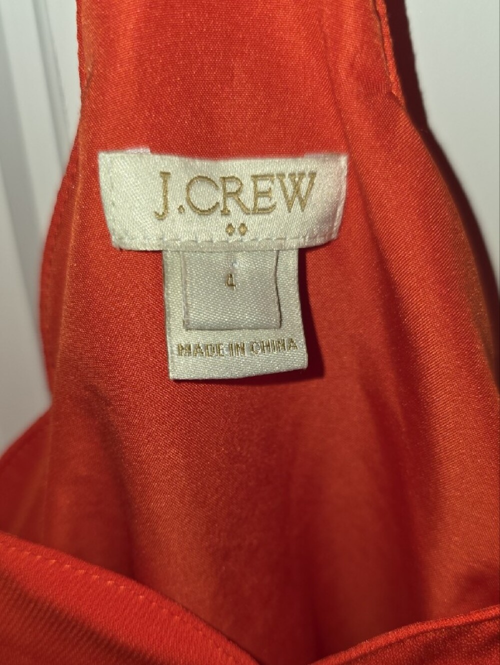 J. Crew Red Scallop-Edge Spaghetti Strap Cami ๐ - Picture 2 of 3